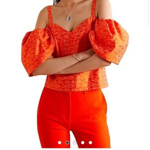 LAST CHANCE! Rosie Assoulin puff sleeve off shoulder blouse